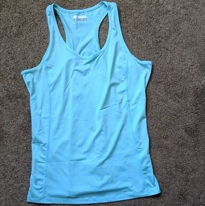 Bright blue striped Columbia tank top
